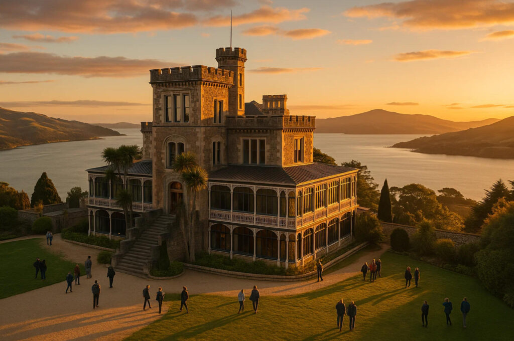 Larnach Castle Otago Peninsula - Dunedin's Heritage Tourism SEO Opportunity Larnach Castle and Otago Peninsula representing Dunedin's tourism industry served by specialized SEO services