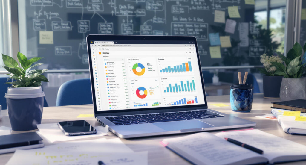 Proven SEO Results - Analytics Dashboard Showing Gisborne Business Growth Computer screen displaying positive SEO analytics and traffic growth for Gisborne business, demonstrating measurable results from professional SEO agency Gisborne services by seo4.co.nz