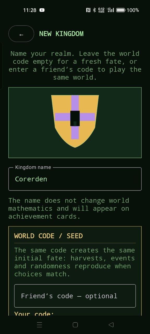 Create a new kingdom